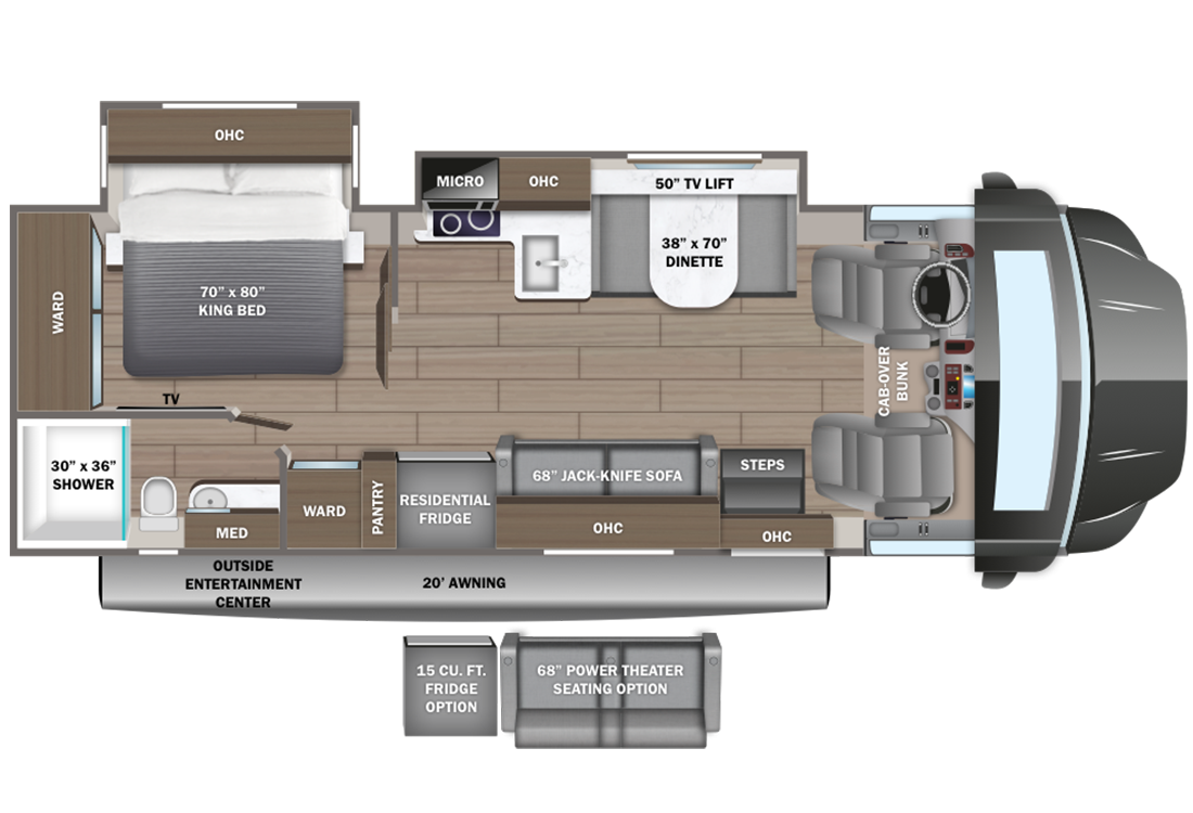 2024 Entegra Accolade Xt 32U Floorplan Image